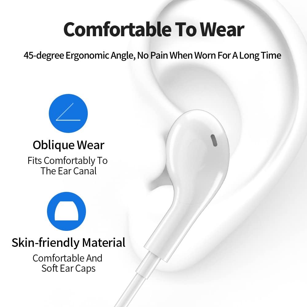 USB C Headphones, Type C Wired Earbuds