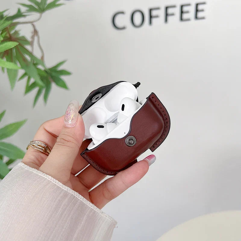 Leather Protective Waterproof Case for Airpods Pro